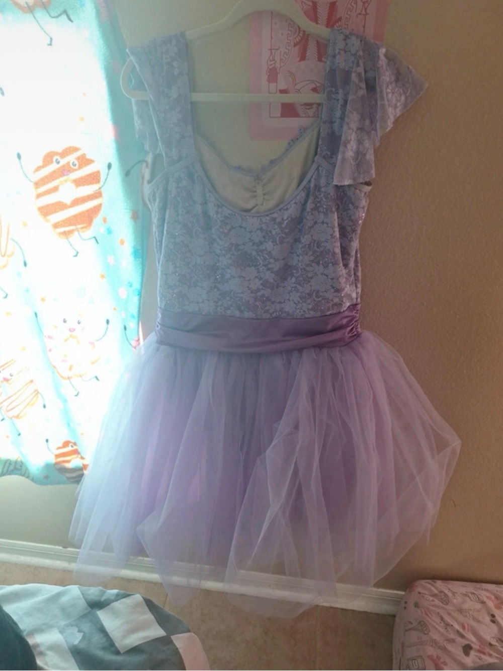 Lilac Lace & Tulle Girls Dance Costume Dress